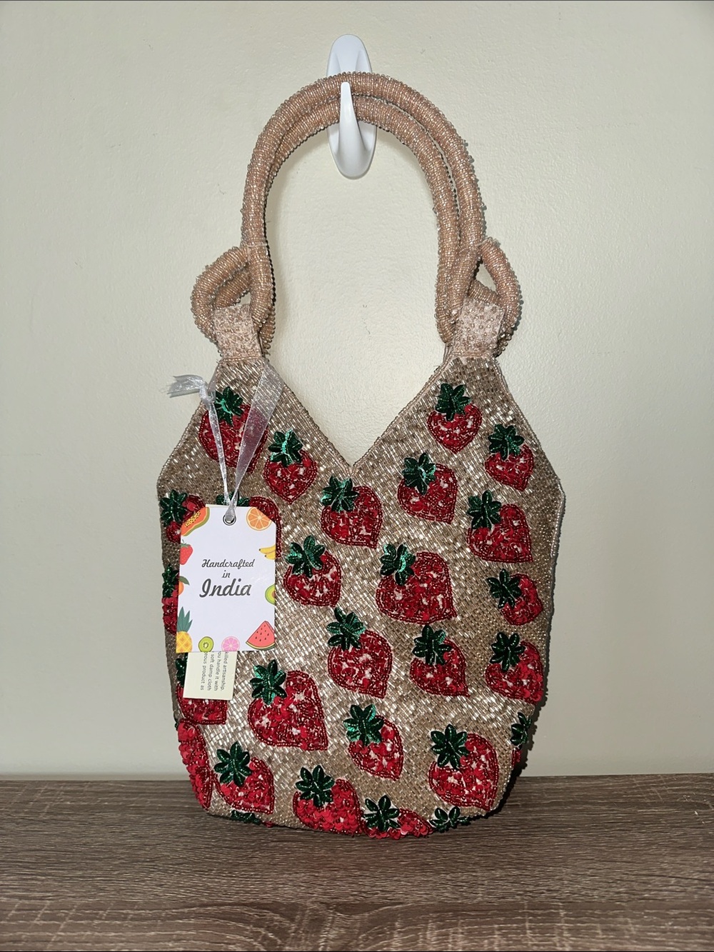 NWT Viral Beaded Strawberry Bag